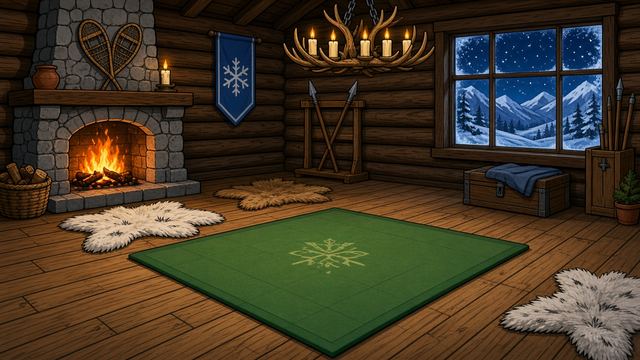A fireside lodge training room